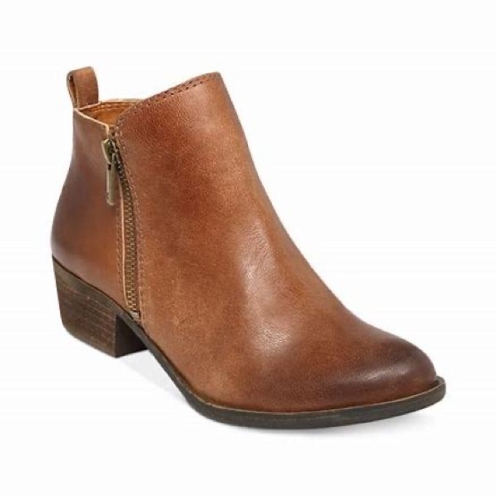 Lucky Brand Women's Toffee Leatger Basel Booties Size 7